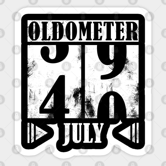 Oldometer 40th Birthday - July Sticker by Fusti